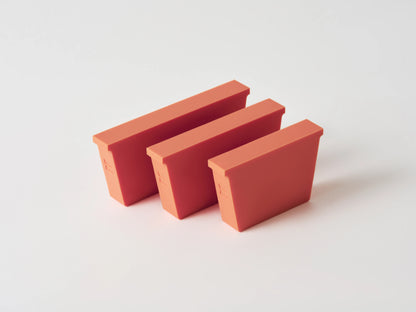 COMPARTMENTO Vide magnetic silicone drawer dividers in Blush, set of three