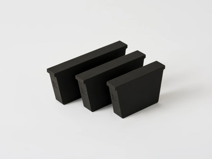 COMPARTMENTO Vide magnetic silicone drawer dividers in Smoke, set of three