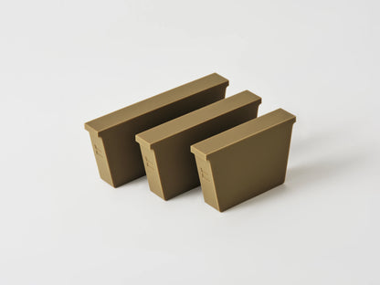 COMPARTMENTO Vide magnetic silicone drawer dividers in Bronze, set of three