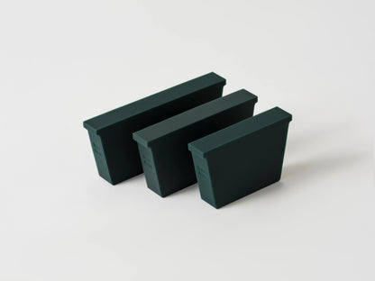 COMPARTMENTO Vide magnetic silicone drawer dividers in Teal, set of three